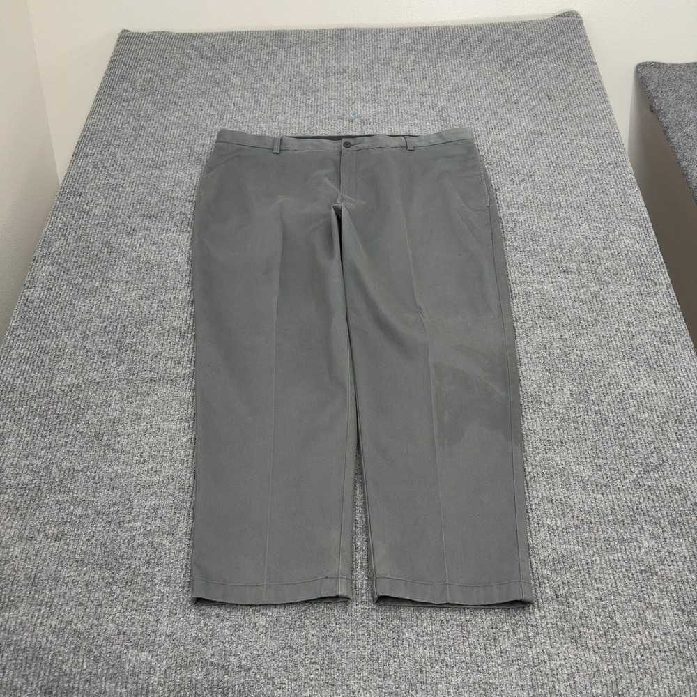 LL Bean Chino Pants Mens 44 Gray Cotton Classic Fit Casual Outdoor Workwear